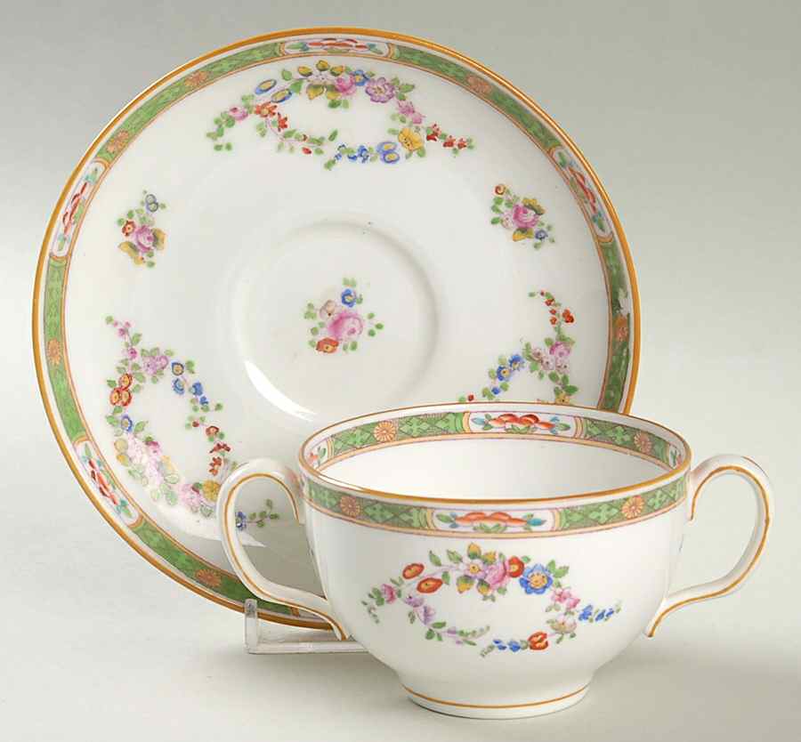 B801 Footed Bouillon Cup & Saucer by Minton-1