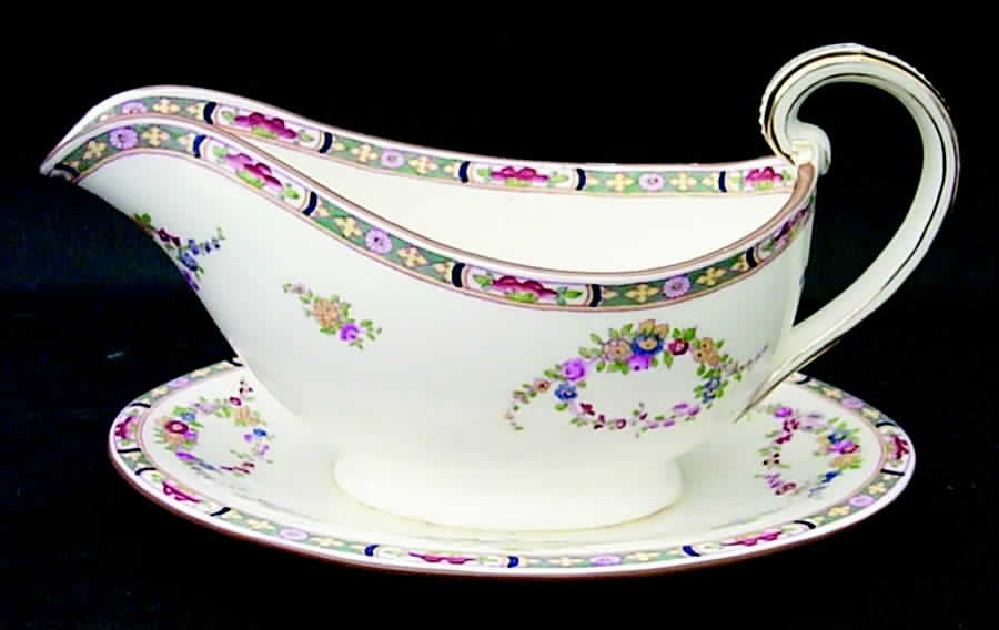 B806 Gravy Boat with Attached Underplate by Minton-1