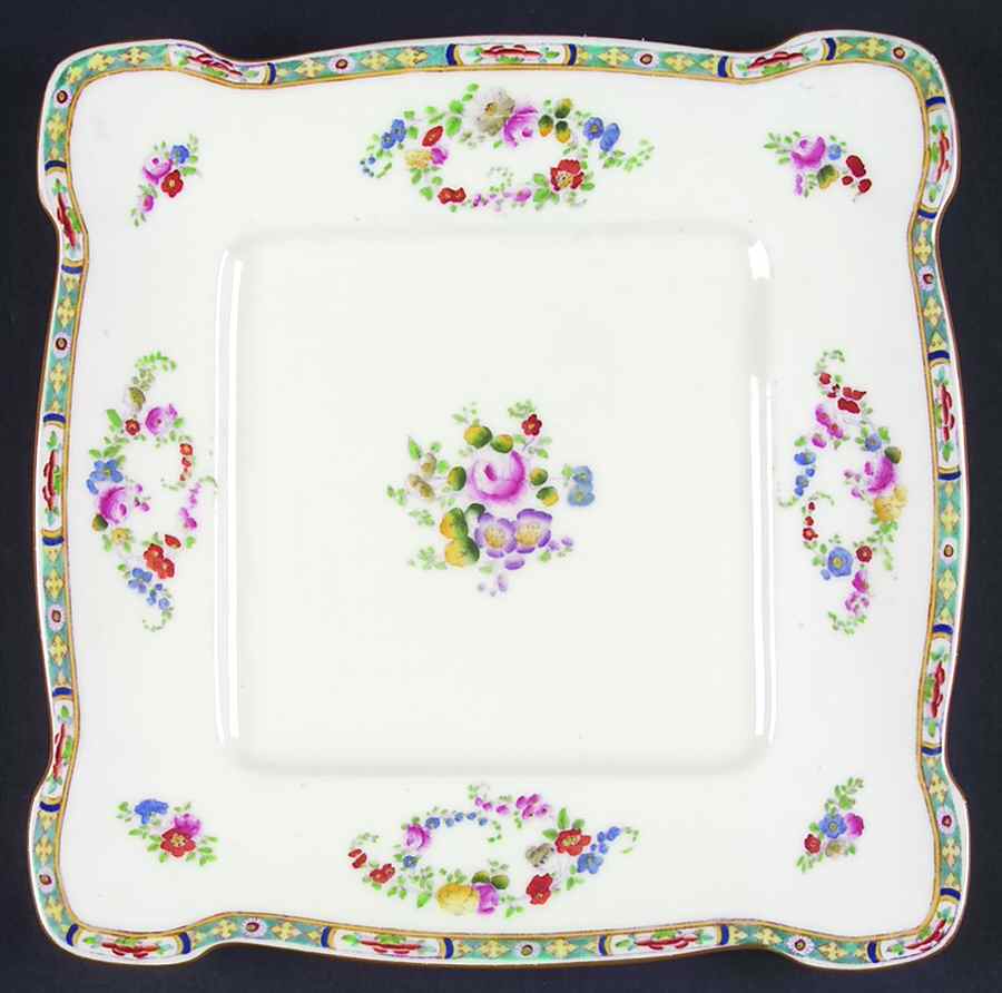 B806 Square Cake Plate by Minton-1