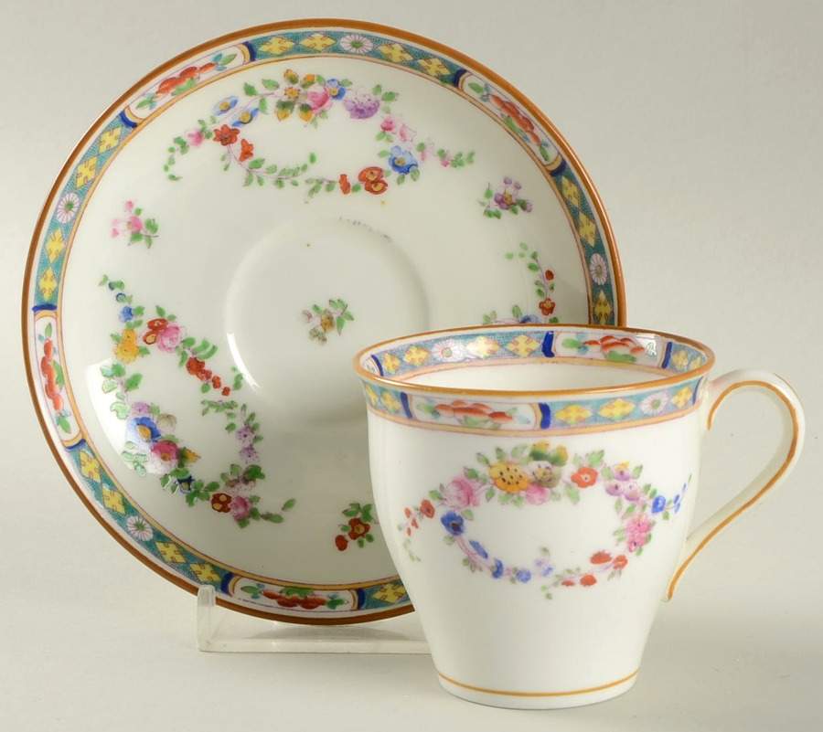 B806 Flat Demitasse Cup & Saucer Set by Minton-1
