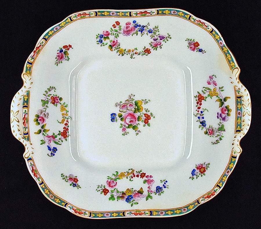B806 Square Handled Cake Plate by Minton-1