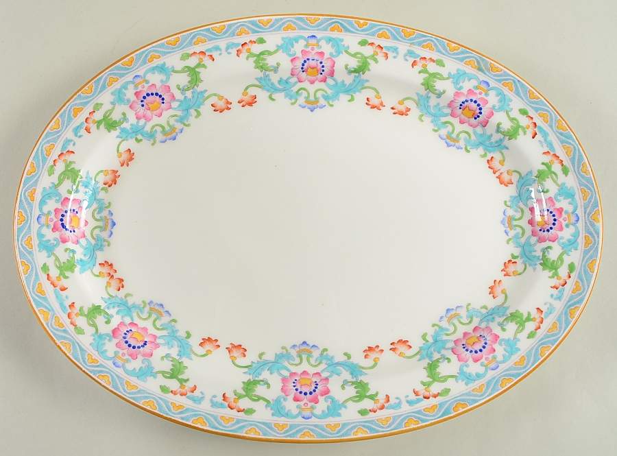 B833 15" Oval Serving Platter by Minton-1