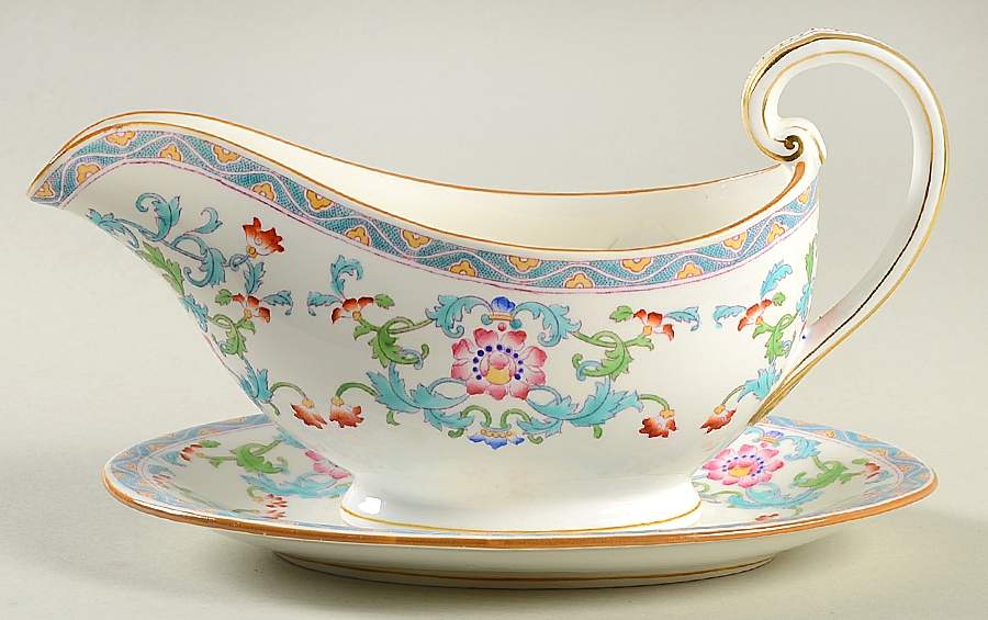 B833 Gravy Boat & Underplate/Relish by Minton-1