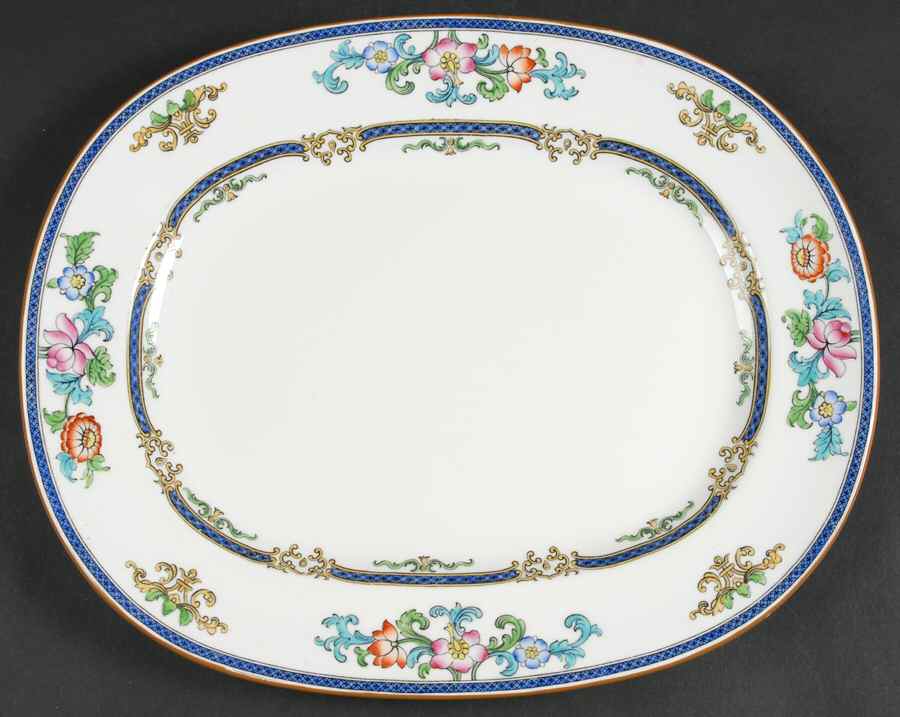 B898 (Smooth Edge) 13" Oval Serving Platter by Minton-1