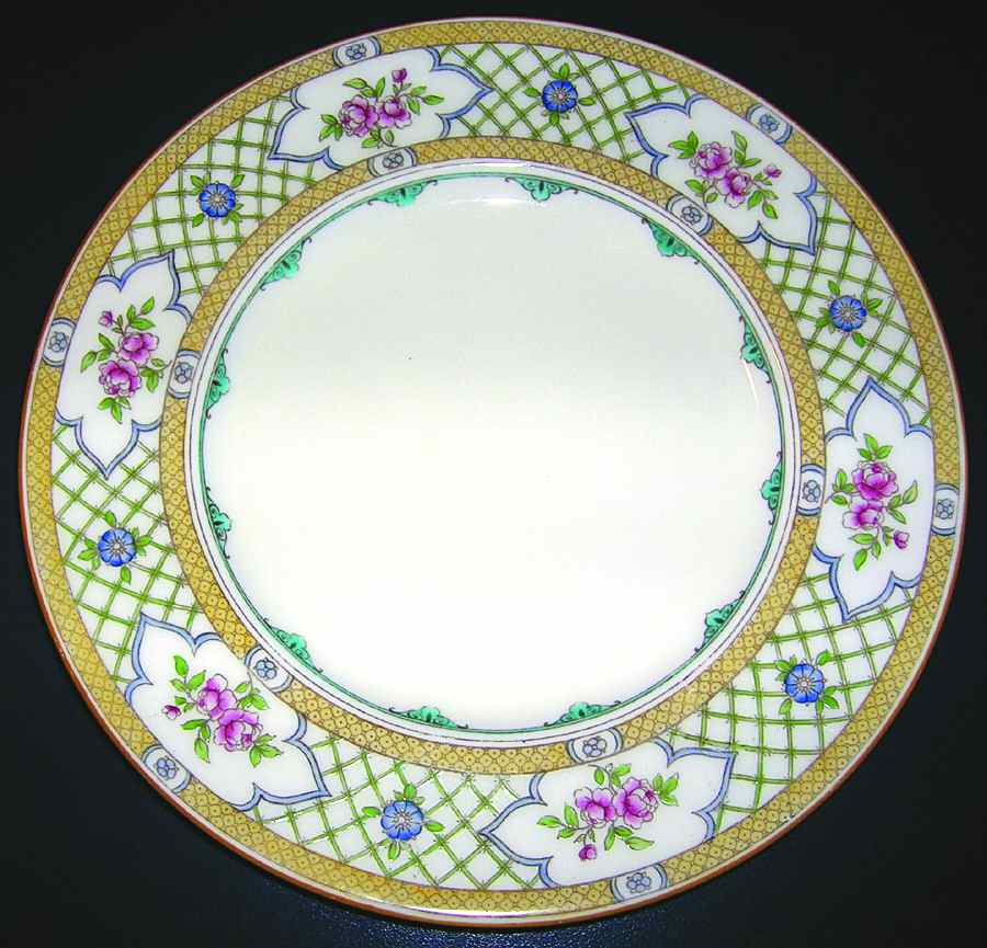 B917 Green Lattice Dinner Plate by Minton-1