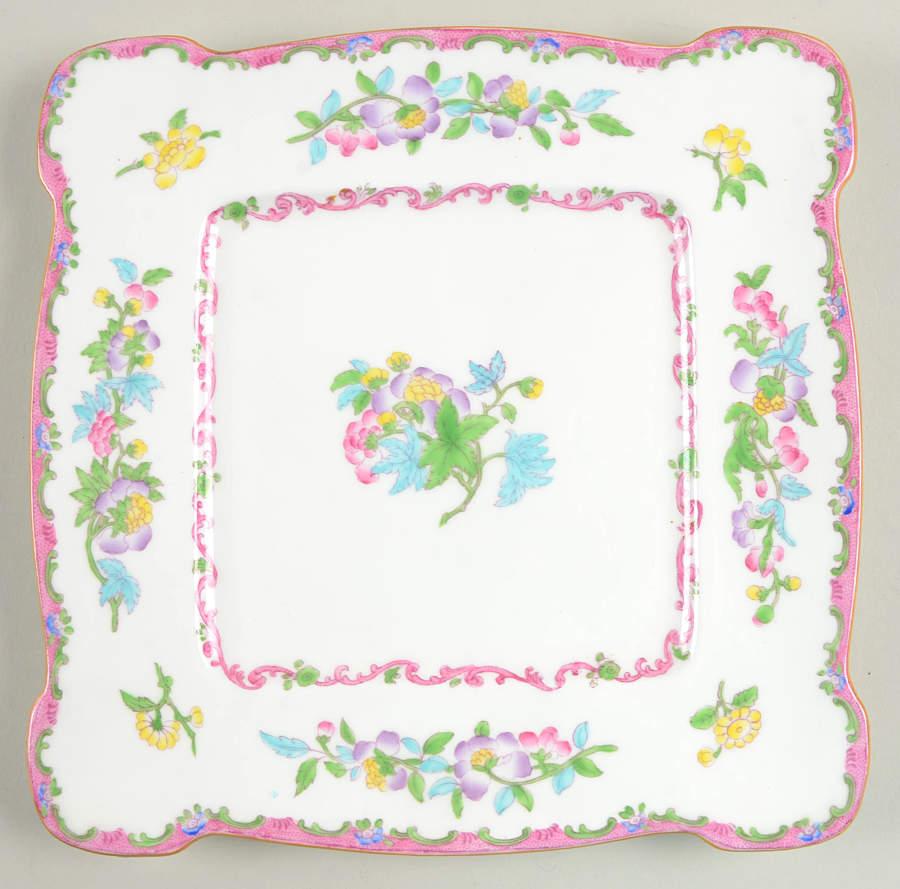 B925 Square Cake Plate by Minton-1