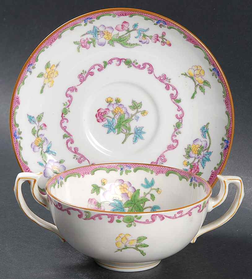 B925 Flat Bouillon Cup & Saucer by Minton-1