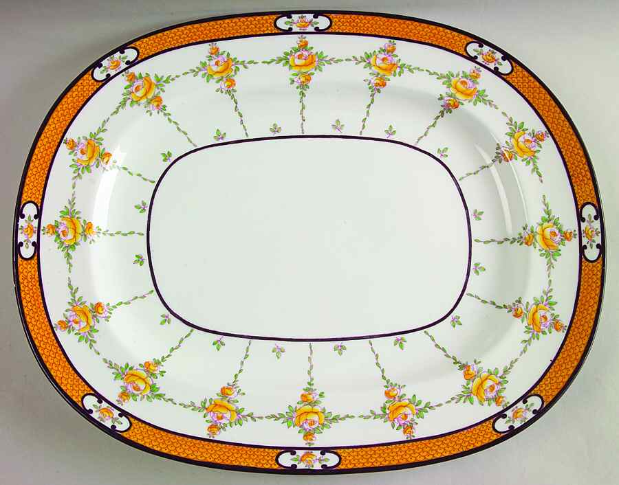 B930 16" Oval Serving Platter by Minton-1