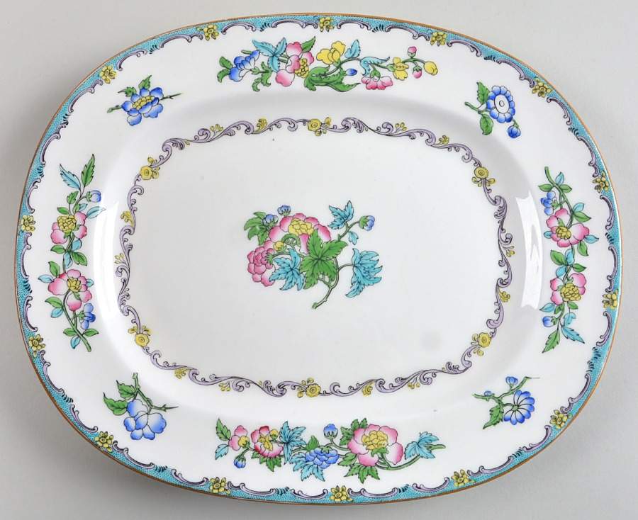 B937 12" Oval Serving Platter by Minton-1