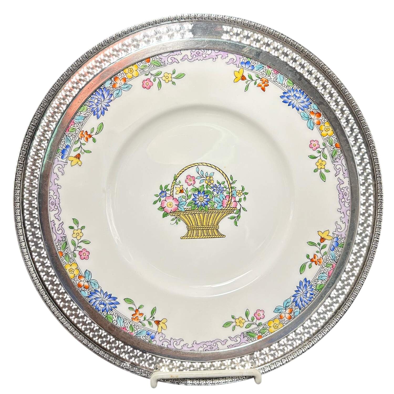 B958 Sterling Rim Dinner Plate by Minton-1