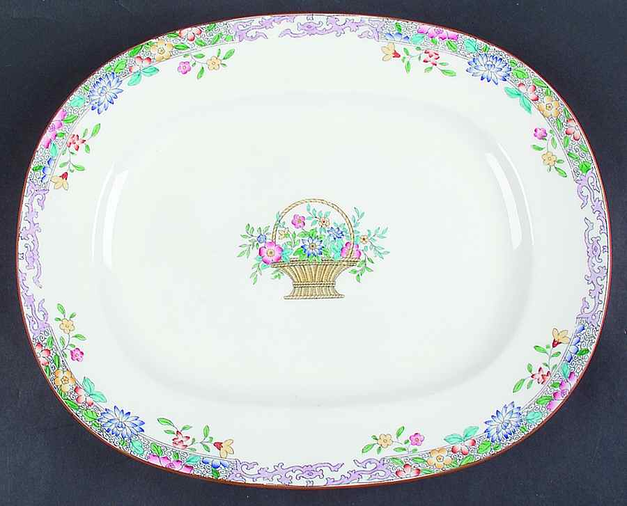 B958 14" Oval Serving Platter by Minton-1