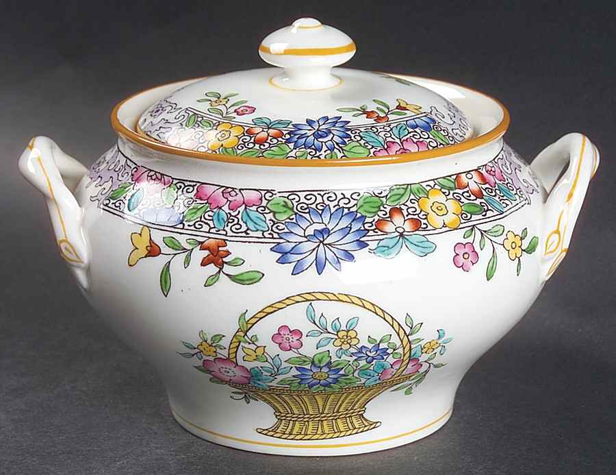 B958 Sugar Bowl & Lid by Minton-1