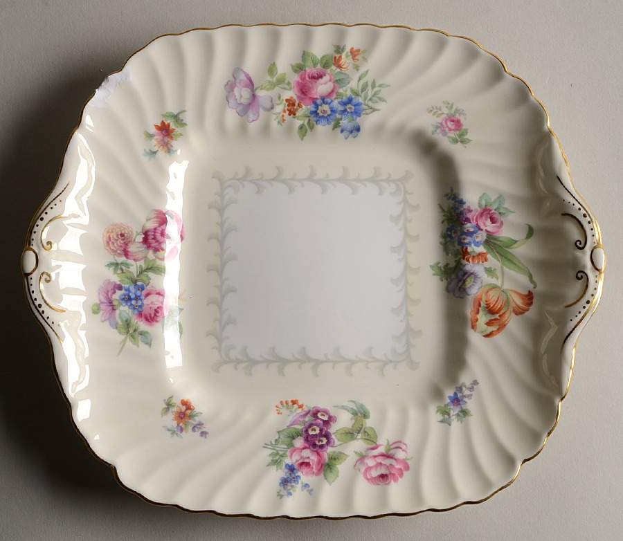 Bala Square Handled Cake Plate by Minton-1