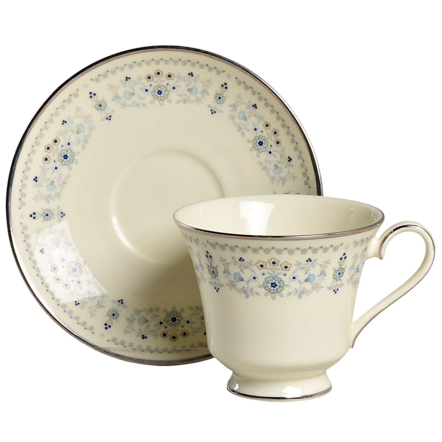 Beaumaris Footed Cup & Saucer Set by Minton-1