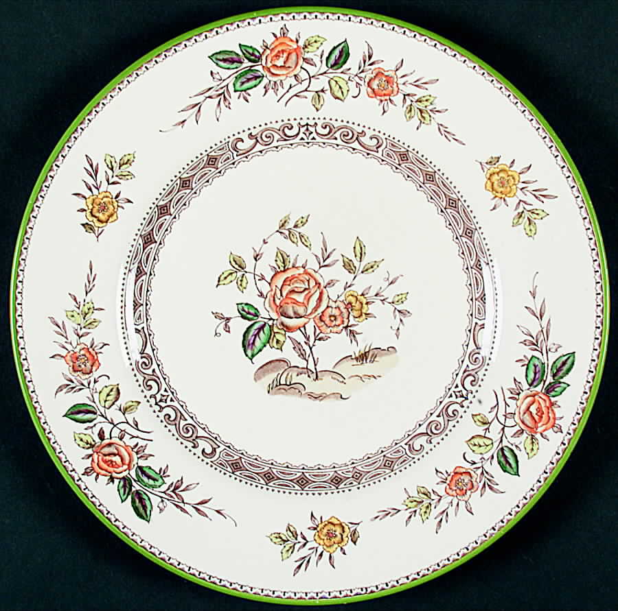 Beaconsfield (Orange Flowers) Dinner Plate by Minton-1