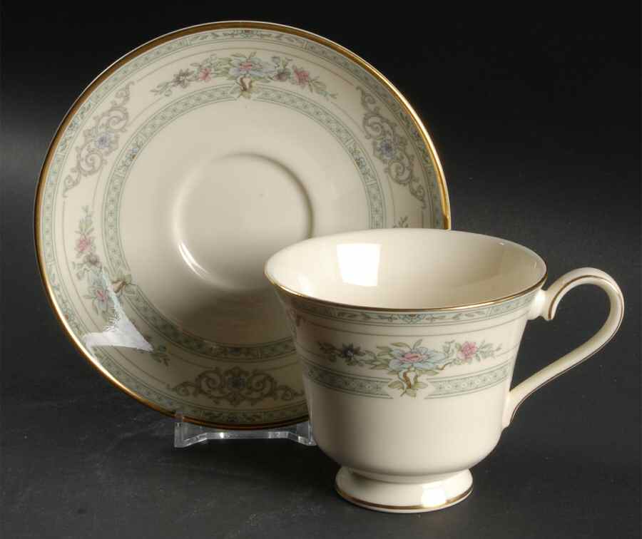 Beaumont Footed Cup & Saucer Set by Minton-1