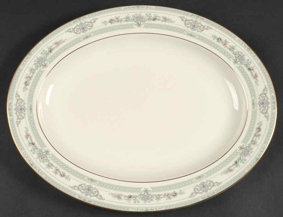 Beaumont 13" Oval Serving Platter by Minton-1