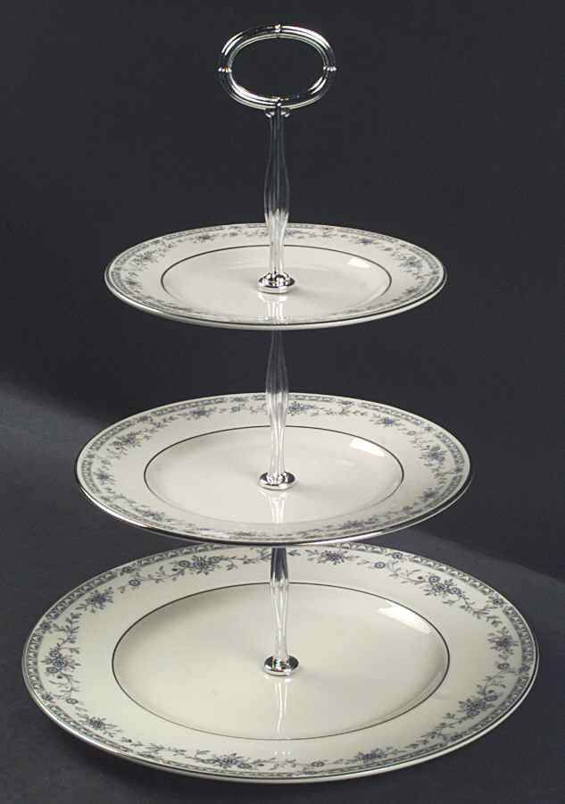 Bellemeade 13 7/8"-14 1/4" 3-Tiered Serving Tray(DP,SP,BB) HC by Minton-1