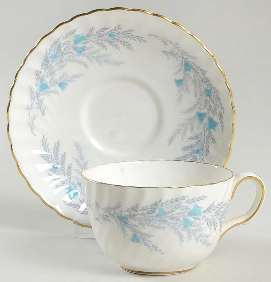Belbrachen Flat Cup & Saucer Set by Minton-1