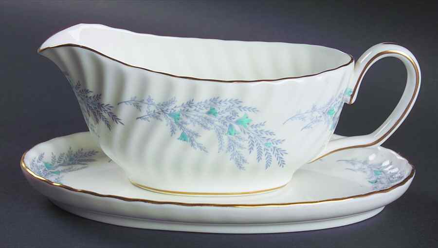 Belbrachen Gravy Boat & Underplate by Minton-1