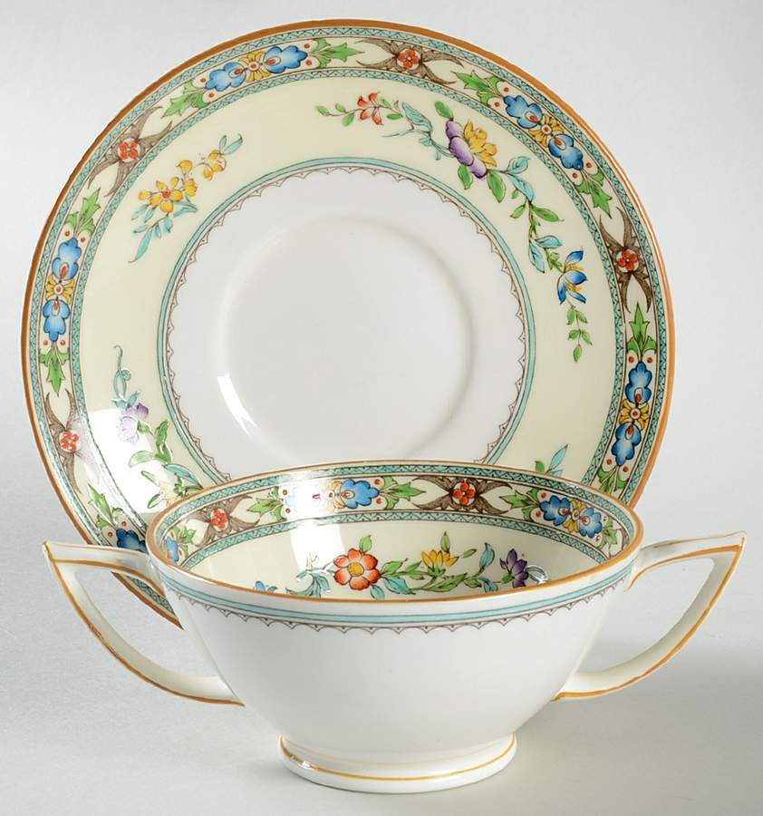 Berkeley Footed Bouillon Cup & Saucer by Minton-1