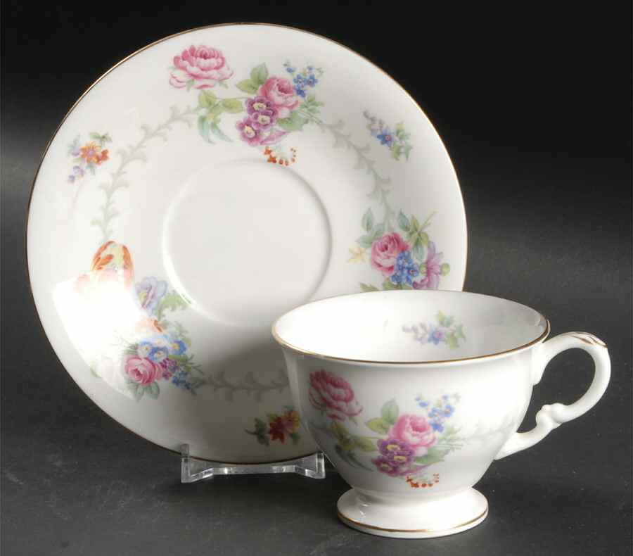 Berkshire Footed Cup & Saucer Set by Minton-1