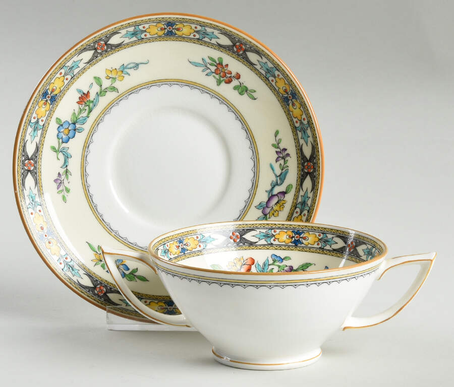 Berkeley Footed Bouillon Cup & Saucer by Minton-1