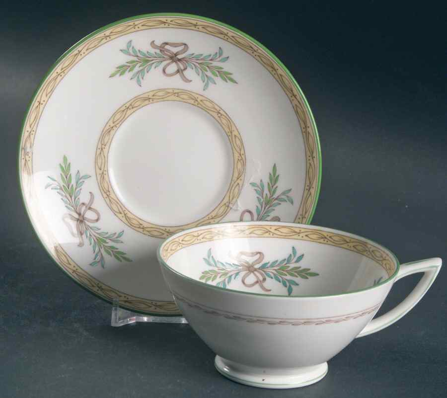 Beverley Footed Cup & Saucer Set by Minton-1