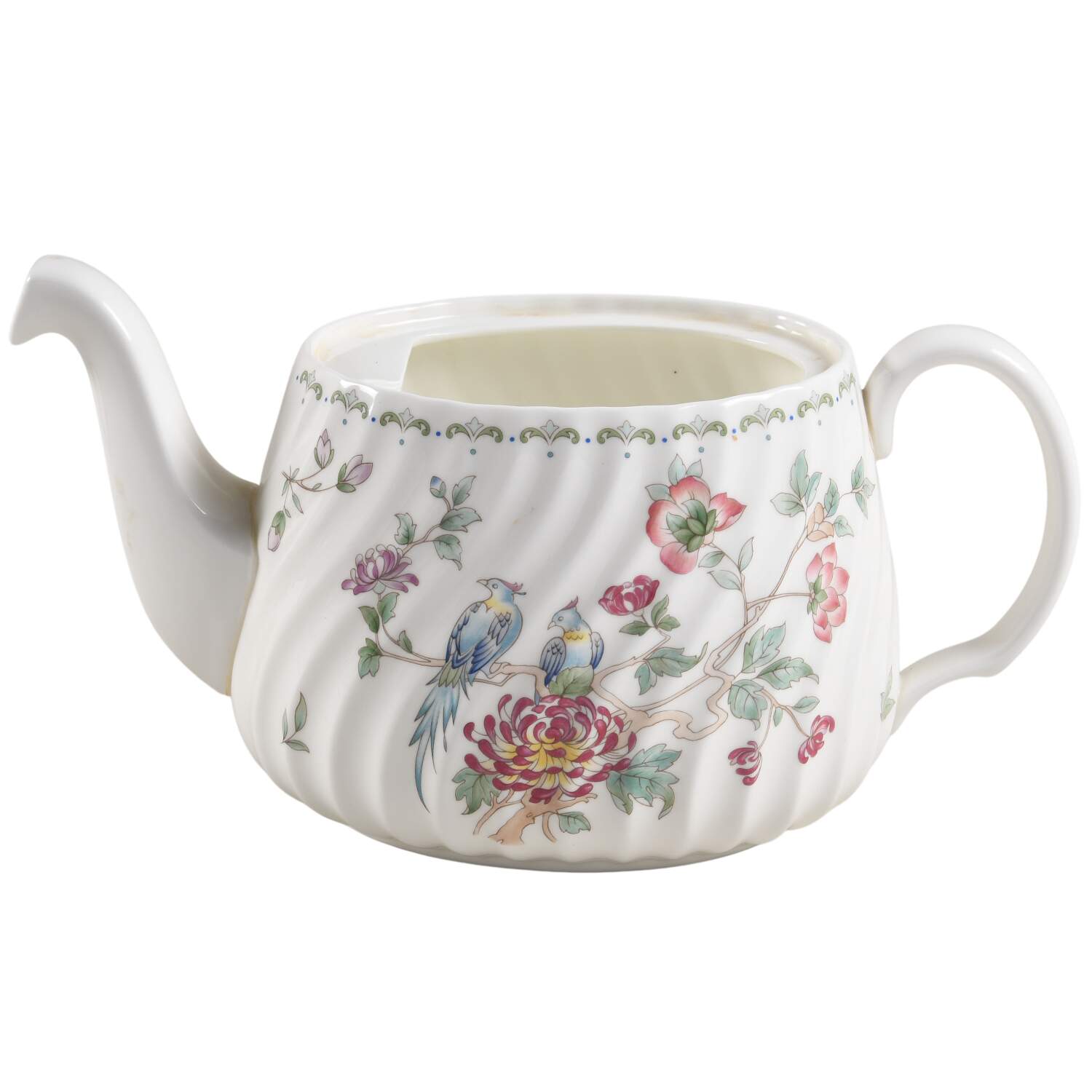 Birds of Paradise Teapot No Lid by Minton-1
