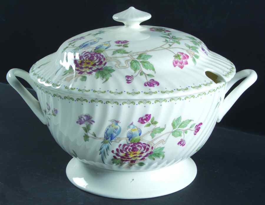 Birds of Paradise Tureen &  Lid by Minton-1