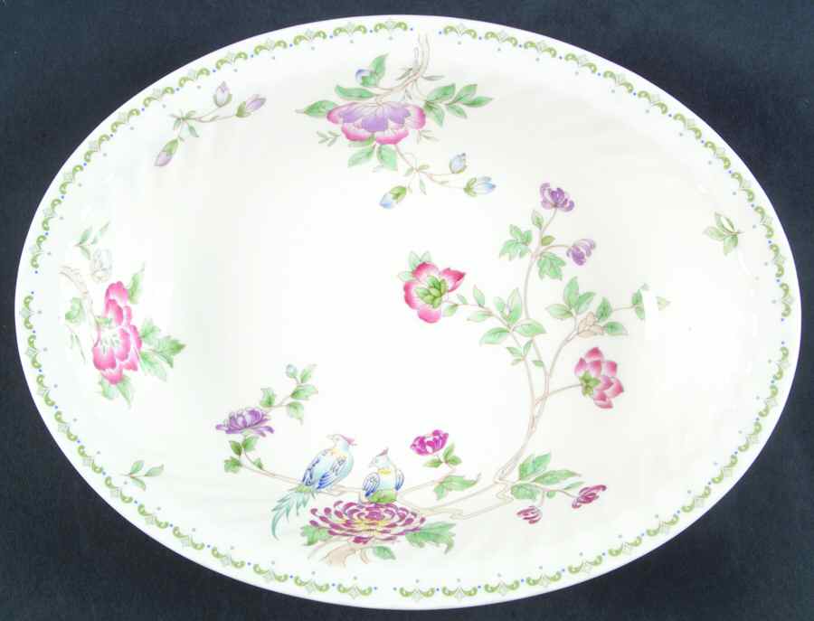 Birds of Paradise 10" Oval Vegetable Bowl by Minton-1