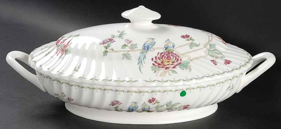 Birds of Paradise Oval Covered Vegetable by Minton-1