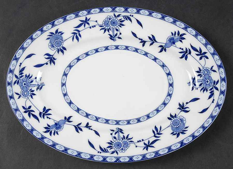 Blue Delft Underplate for Gravy Boat by Minton-1