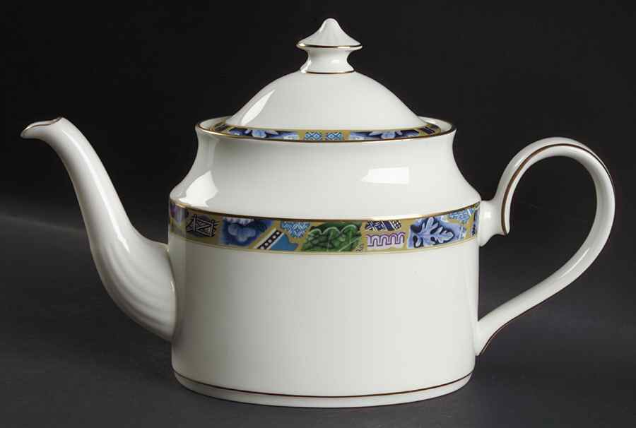 Blue Mosaic Teapot & Lid by Minton-1