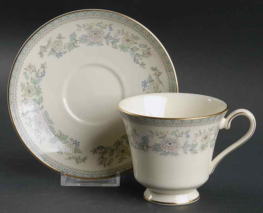 Bordeaux Footed Cup & Saucer Set by Minton-1