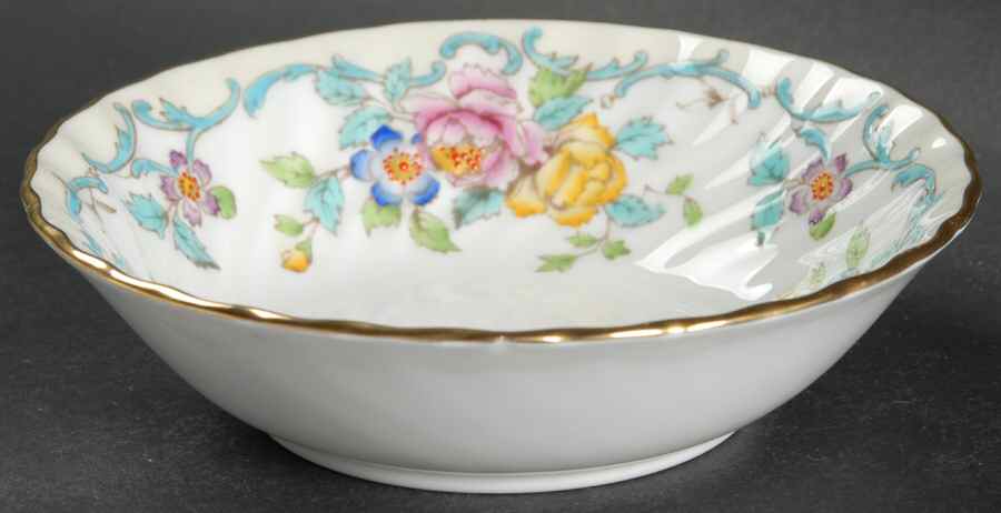 Branksome Turquoise Fruit/Dessert (Sauce) Bowl by Minton-1