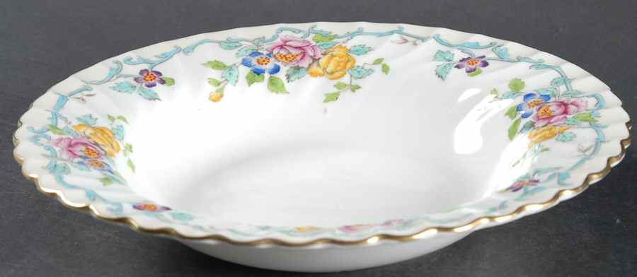 Branksome Turquoise Rim Soup Bowl by Minton-1