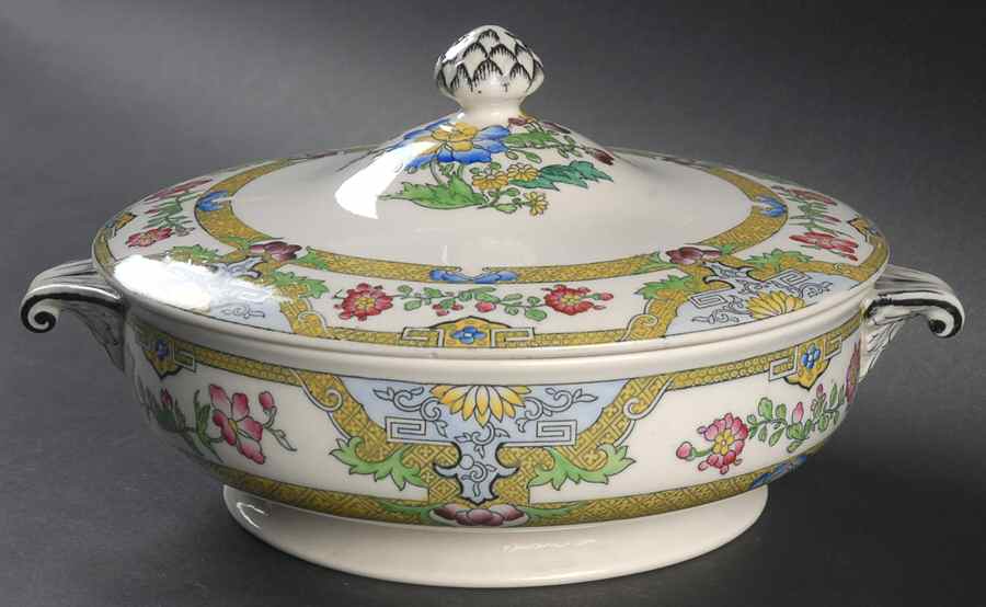 Bradford Round Covered Vegetable by Minton-1