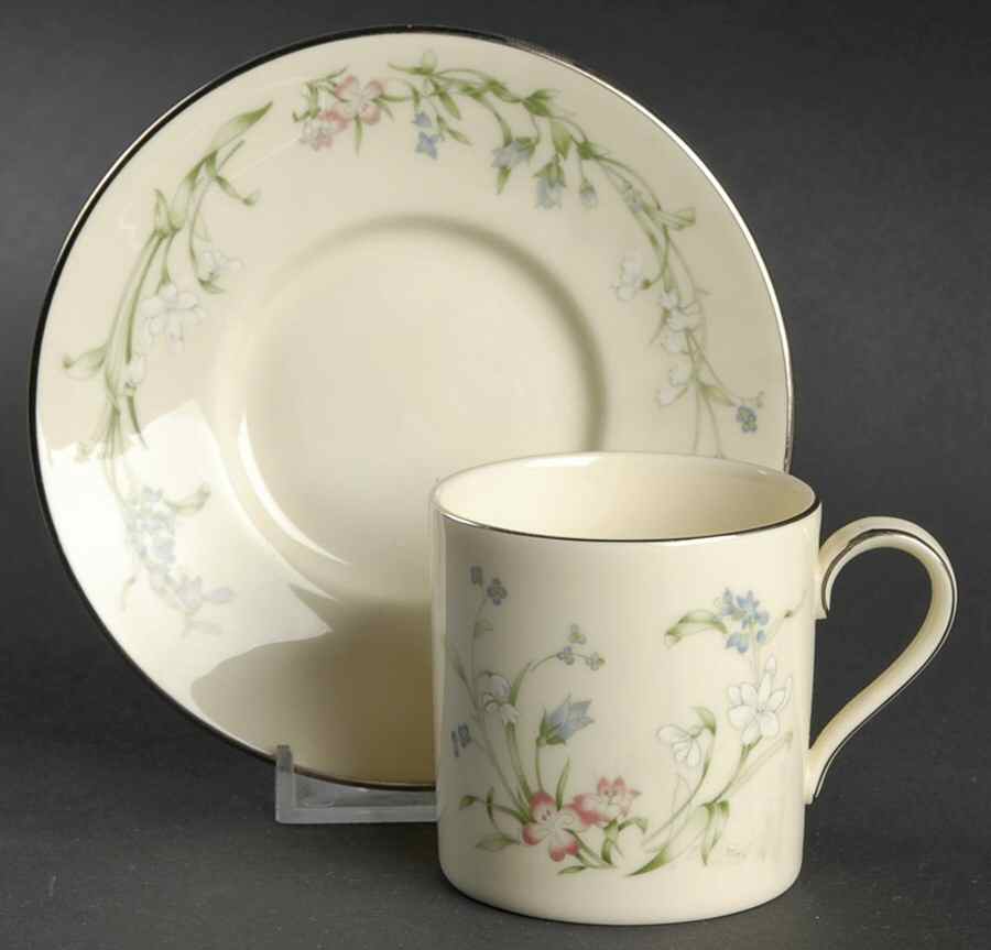 Brookwood Flat Demitasse Cup & Saucer Set by Minton-1