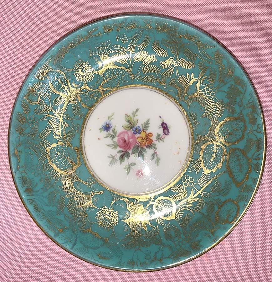 Brocade Aqua Coaster by Minton-1