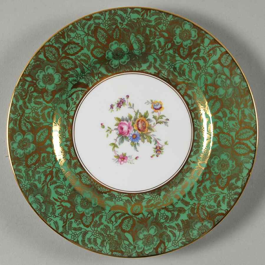 Brocade Green Salad Plate by Minton-1