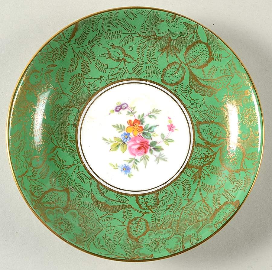 Brocade Green Coaster by Minton-1