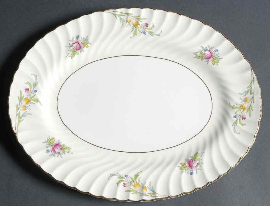 Bromley 12" Oval Serving Platter by Minton-1
