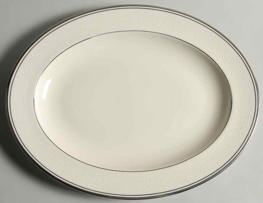 Bridal Veil 13" Oval Serving Platter by Minton-1