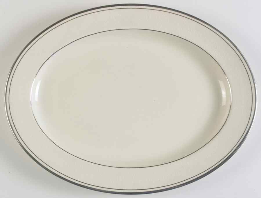 Bridal Veil 16" Oval Serving Platter by Minton-1