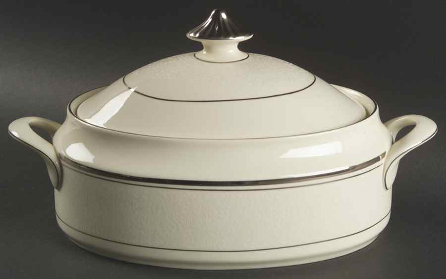 Bridal Veil Oval Covered Vegetable by Minton-1