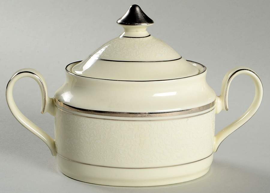 Bridal Veil Sugar Bowl & Lid by Minton-1