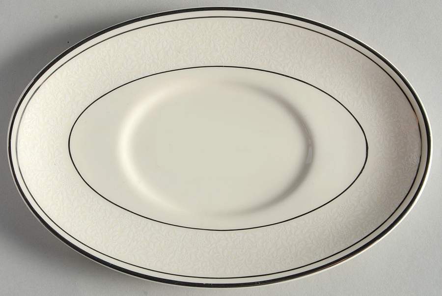 Bridal Veil Underplate for Gravy Boat by Minton-1