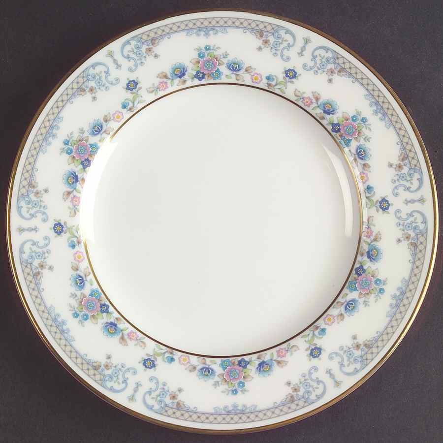 Byron (Blue Flowers) Bread & Butter Plate by Minton-1