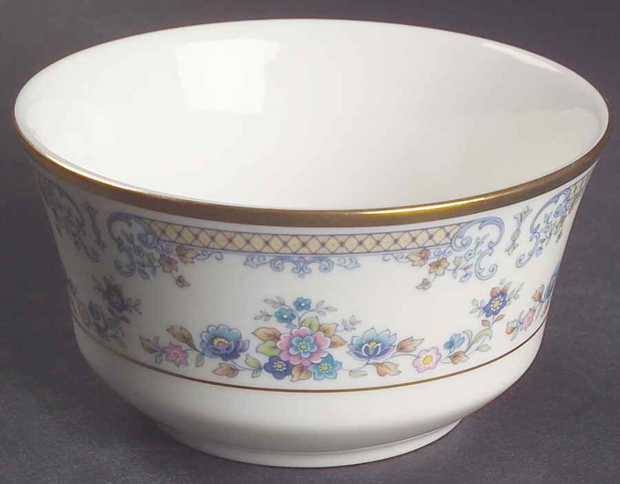 Byron (Blue Flowers) Open Sugar Bowl by Minton-1